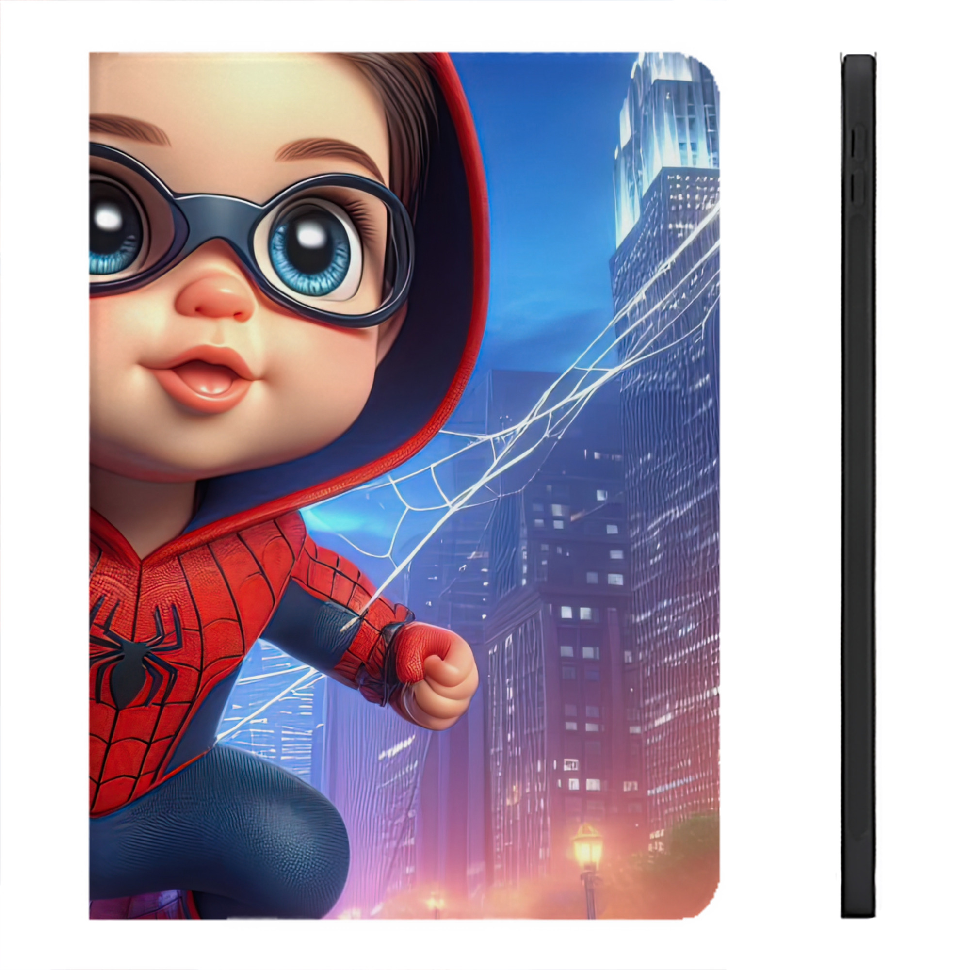 （画像用） Spider Man スパイダーマン IPadケース ペンホルダー付き ブックスタイルデザイン